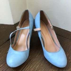 Blue Mary Jane pumps